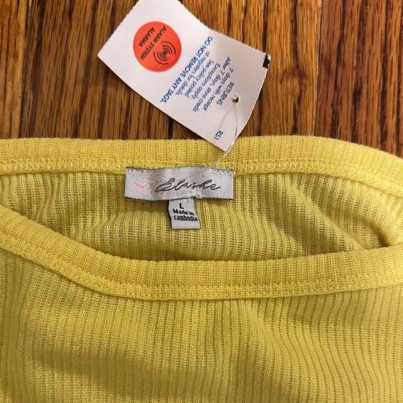 Yellow Ruched Tank Top - Picture 2 of 5